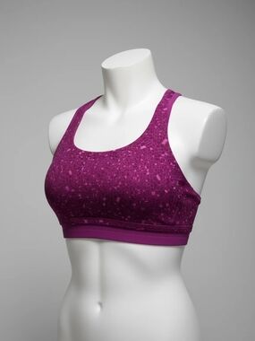 lululemon athletica Deep Magenta Printed Racerback Sports Bra